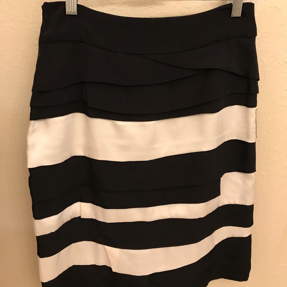 Black and White Pencil Skirt